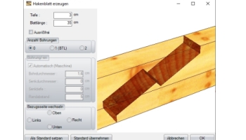 Zakładka wzdłużna hakowa