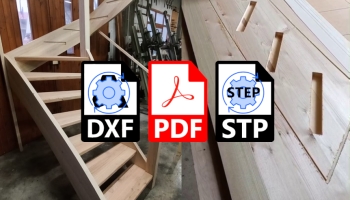 Eksport plików DXF/DWG, PDF, STEP dla maszyn CNC